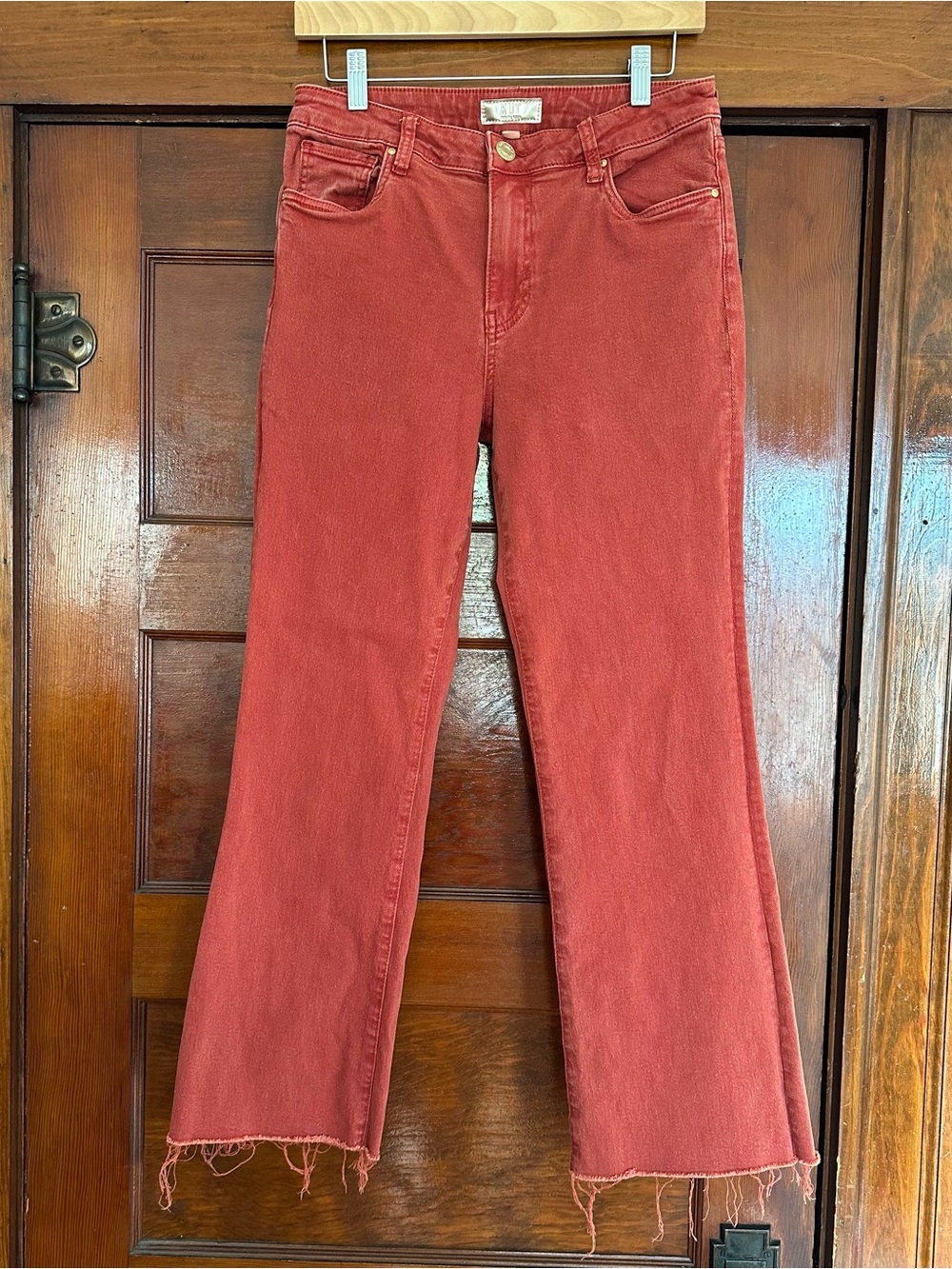 KUT from the Kloth Kelsey High Waist Ankle Flare Jeans Size 4 Paprika Boho Chic